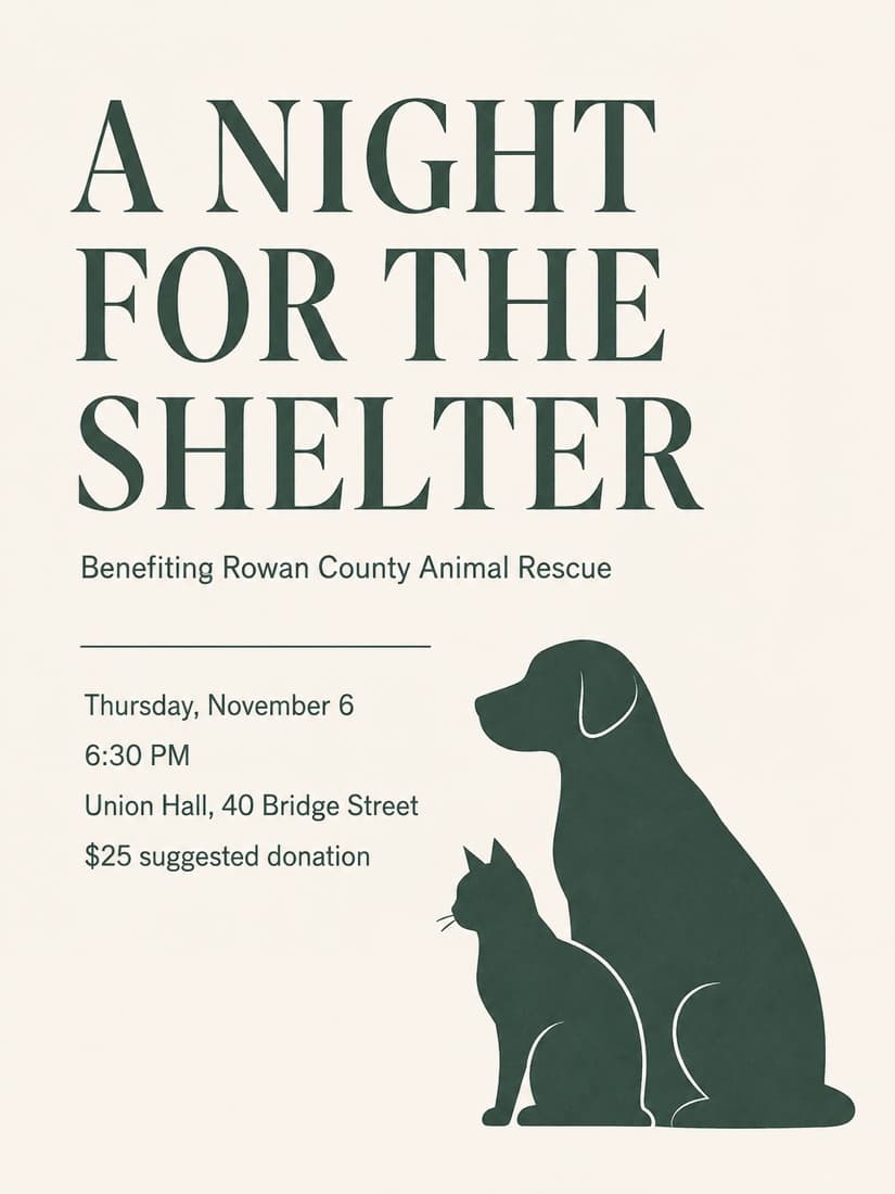 A clean fundraiser flyer